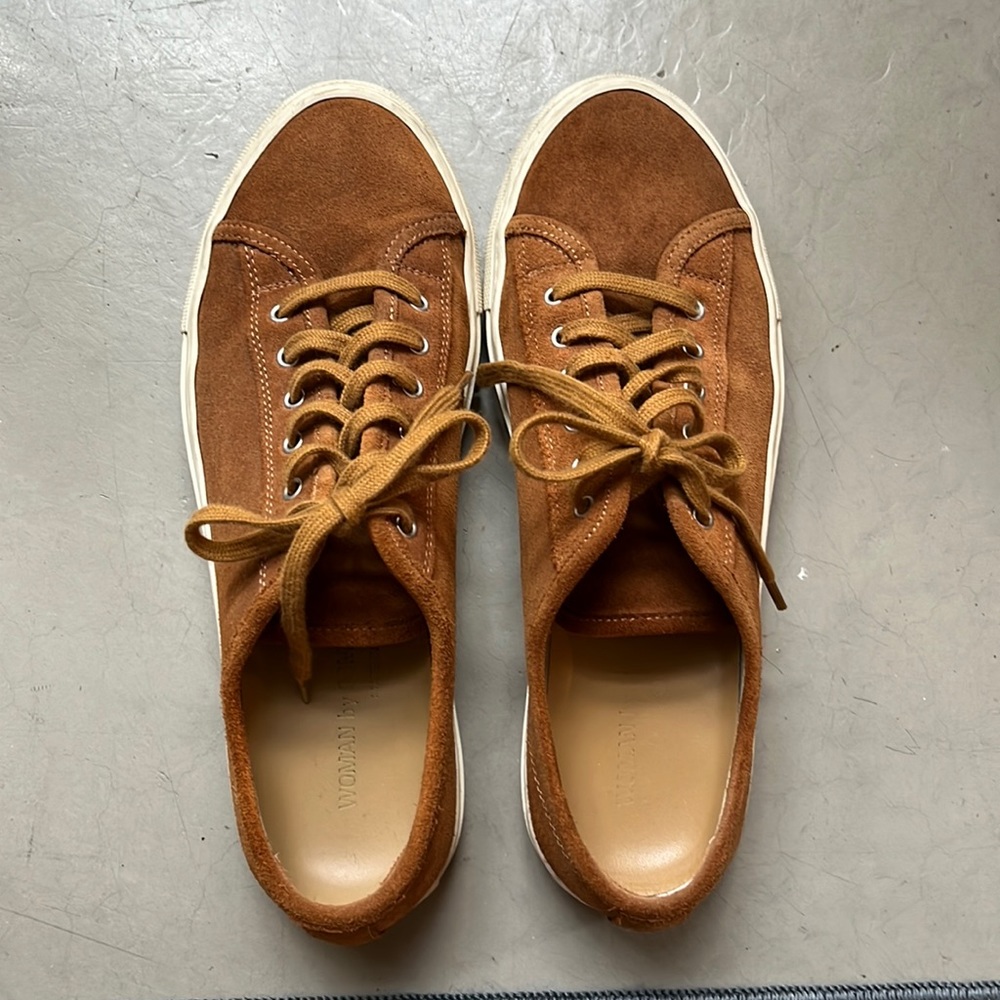 Common projects tan suede sneakers
